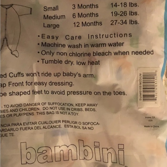 Baby sleep and play body suit small - Picture 3 of 3